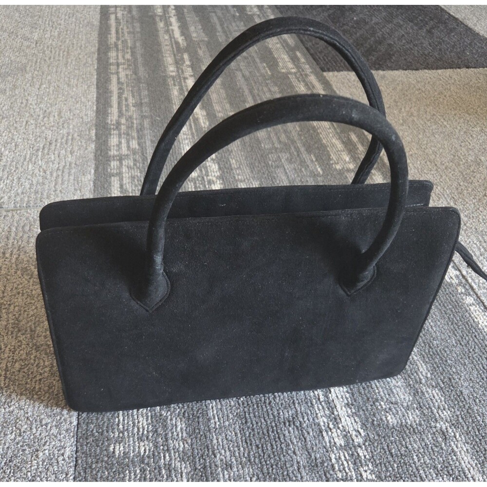 BINDYA Black Solid Top Handle Bag, Zip Closure, Inner Pockets, Stitching